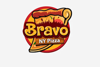design food restaurant burger pizza pasta logo