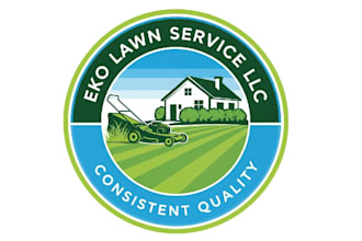 do luxury branding eko lawn service logo design