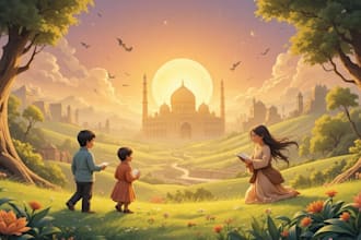 illustrate an islamic children book