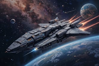 create a sci fi spaceship models