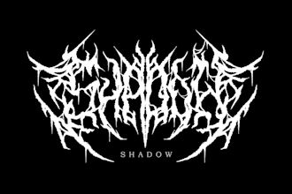 design a chaotic black metal logo for your band