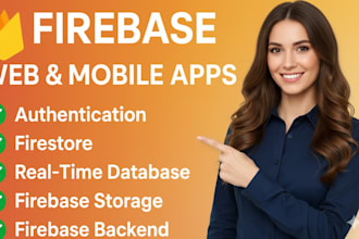 do firebase auth, studio, database, storage, backend integration in web apps