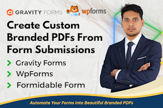 create custom branded pdfs from gravity forms, wpforms and formidable submission