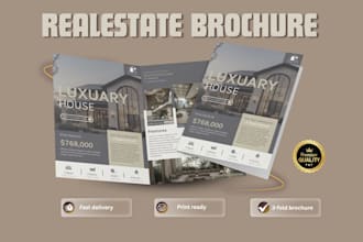 design custom luxury real estate brochure and flyers
