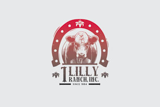 design cattle ranch agriculture farm logo