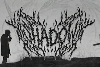 design a brutal deathcore album logo