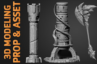 create high quality 3d props and game ready assets
