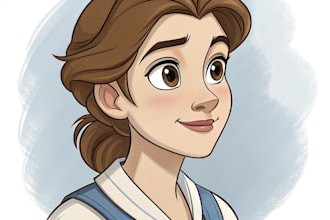 draw a portrait in semi realism disney cartoon style
