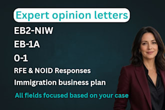prepare expert opinion letters for eb2niw eb1a o1 uscis petitions