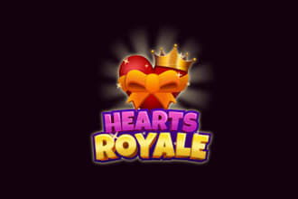 design unique hearts royale a mobile game logo