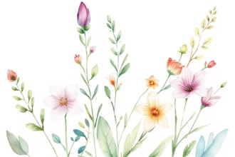 create a botanical watercolor illustration