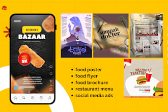 design islamic social media post, poster or food ad