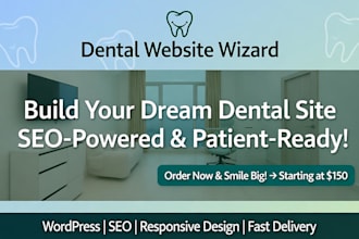 build professional dental clinic website for you