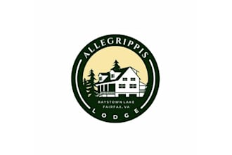 design awesome mountain lake vacation home logo