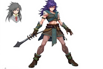 draw character concept art or illustrations