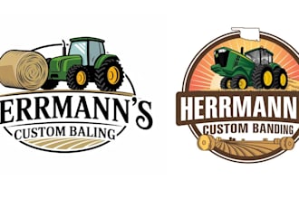 design creative john deere tractors logo design