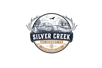 design excellent icon logo for rv park and campground