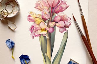 draw realistic botanical illustration