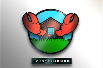 design meaningful seafood, lobster logo