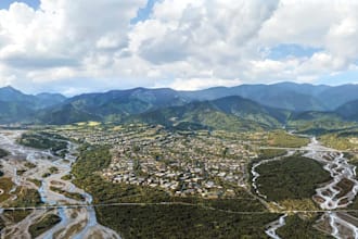 render photorealistic aerial and birds eye masterplan views in corona or d5