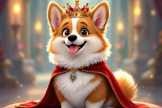 draw a unique disney pet portrait