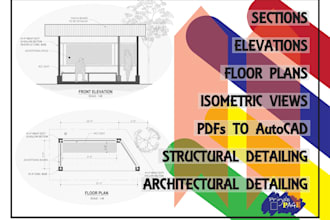 draft architectural and structural details 2d floor plans isometric views