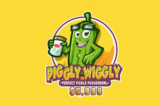 design glamorous perfect pickle pucker bowl logo