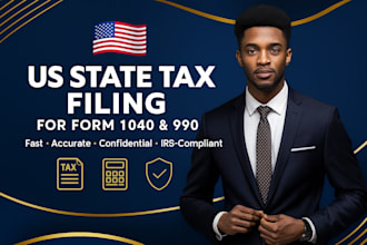 us state tax filing for form 1040, 990