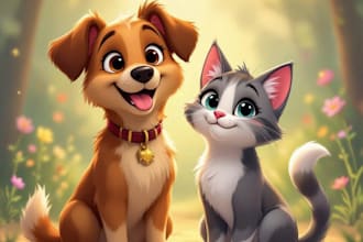 design  a unique disney pet portrait