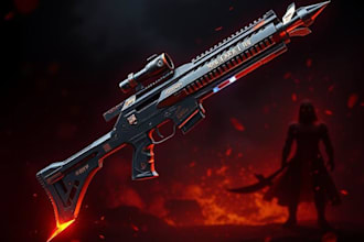 create weapon design ,assets and concept art