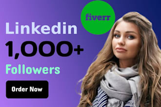 manage linkedin organic growth with real 1,000 followers