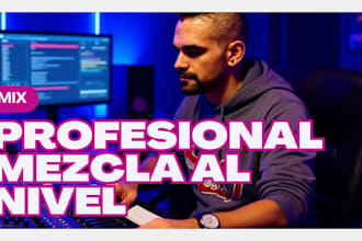 mezcla profesional para tus canciones  trap, reguetón, electrónica y pop