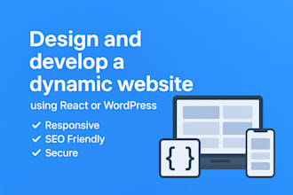 design and develop dynamic website