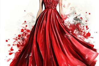 draw a fashion illustration, portrait, sketch