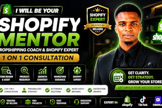 be your shopify mentor dropshipping coach and shopify expert 1 on 1 consultation