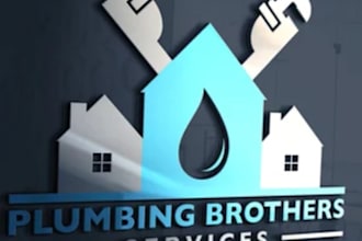 design plumbing heating hvac oil gas cleaning air conditioning logo