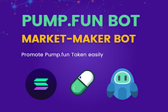 build solana volume bot, solana market maker bot on dexscreener and pumpfun