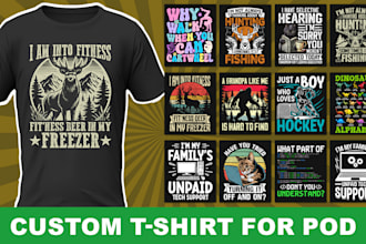 create high quality beautiful hunting t shirt and logo design