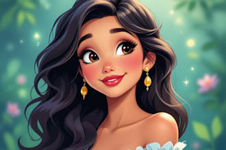 draw cartoon disney portrait