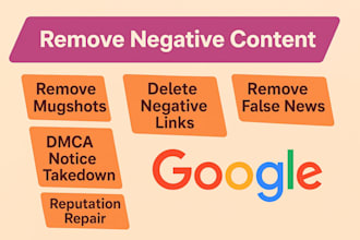remove mugshots negative links delete bad articles false news from google dmca