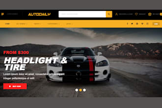 build auto part shopify store auto part store car part store automotive website