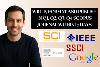 write, format and publish in q1, q2, q3, q4 scopus journal within 14 days