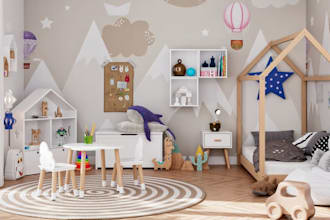 refurnish 3d children daycare,playroom,nursery room,ikea furniture,cgi rendering