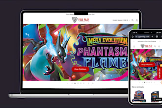 build pokemon website trading card shopify store pokemon card trading card store