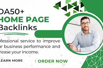 provide high authority homepage backlinks to skyrocket SEO