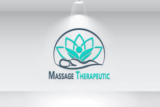 do professional massage therapy logo design relaxing and healing brand identit