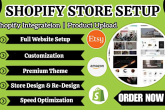 setup shopify store connect shopify tiktok shop amazon store product upload etsy