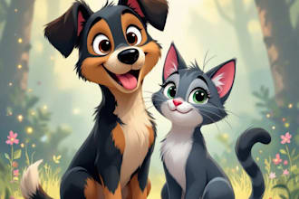 create amazing disney pet portrait