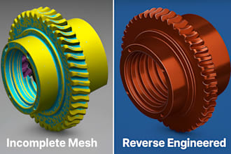 reverse engineer your 3d scan, stl, mesh to precise solid cad model