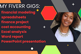 do accounting and finance tasks, cost accounting, excel, word, ppt presentation